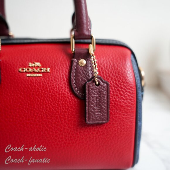 NWT Coach CBM68 Mini Rowan Crossbody Bag In Colorblock Signature Canvas - Picture 7 of 11